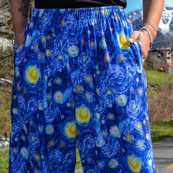 starry night wide pants