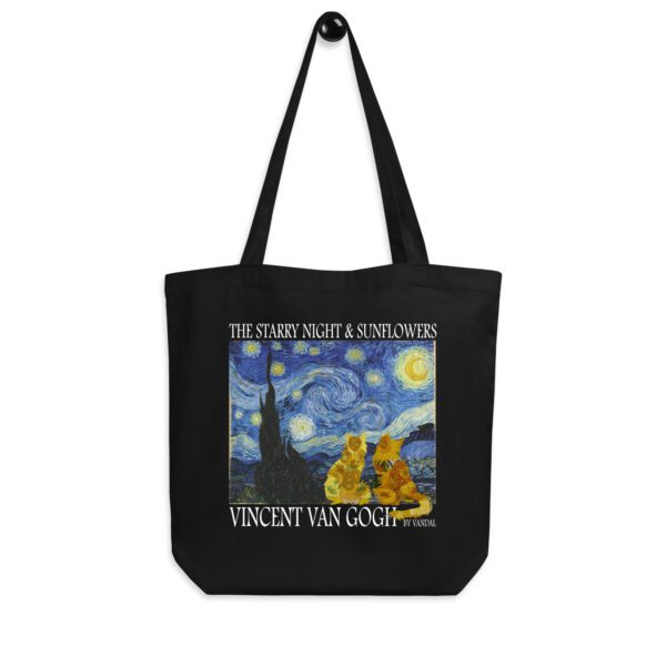 vincent van gogh - starry night - sunflowers -tote bag-by vandal